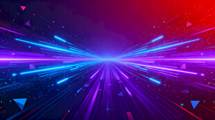 炫彩激光光线科技背景图