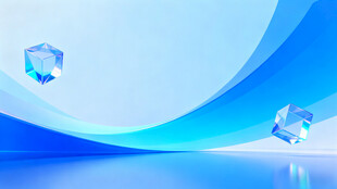 蓝色科技风几何元素背景图