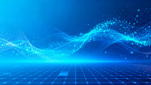 蓝色科技动感线条背景图