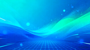 梦幻蓝绿渐变科技背景图