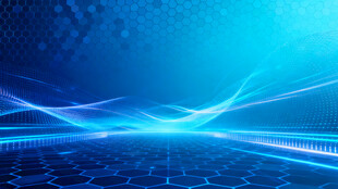 蓝色科技动感光线背景图