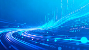 科技感蓝色线条动态画面