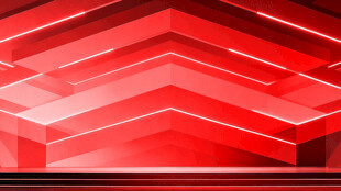 红色几何立体炫酷背景