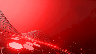 红色科技风动感背景画面