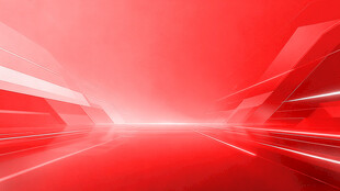 红色动感线条科技背景图