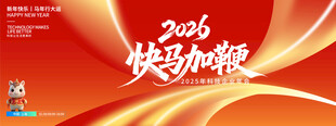 2026快马加鞭主题背景图