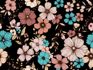 多彩花卉图案背景