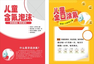 儿童含氟泡沫海报