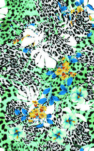 抽象花卉 豹纹 热带