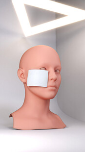 面部硅胶贴片模型展示