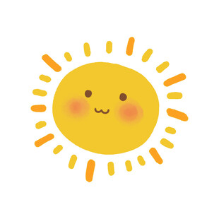 可爱笑脸太阳插画