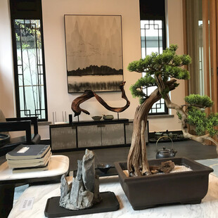 中式室内精致盆景摆件
