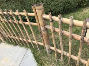 竹制栅栏自然田园风