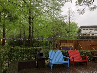 户外庭院休闲座椅景观