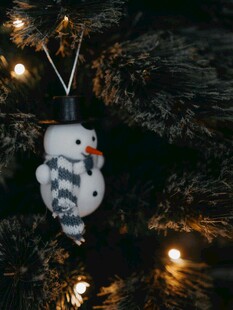 可爱雪人圣诞装饰挂件