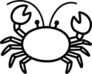 卡通螃蟹简笔画