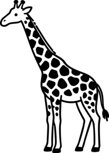 站立的长颈鹿简笔画