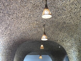 拱形天花板上的吊灯