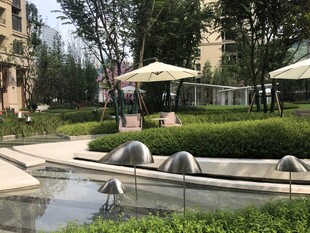 小区内的精致景观角落