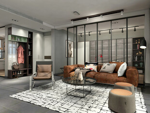 现代简约风客厅室内设计