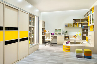 现代简约风儿童房收纳空间