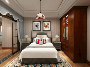 中式风格雅致卧室场景