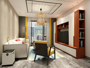 现代简约风客厅室内设计