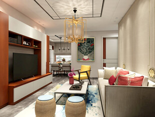 现代简约风客厅室内设计