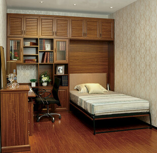 简约卧室书房一体化空间