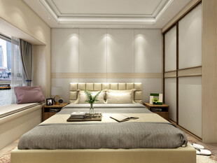 现代简约风格温馨卧室空间