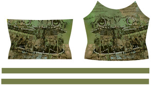 复古风图案女士背心设计