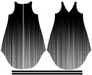 渐变风格无袖服装款式图