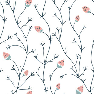 清新花卉图案背景