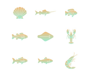 海洋生物图标 
