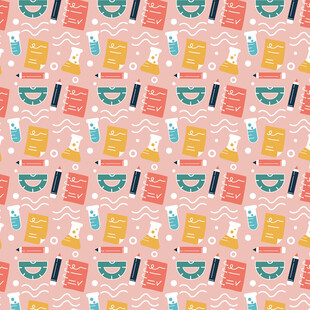 卡通风格书籍图案背景