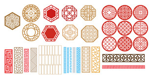 多样中式图案装饰素材