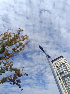 秋日城市天空与建筑景观