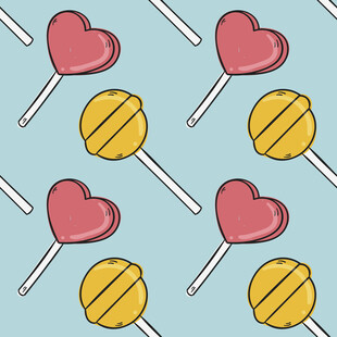可爱棒棒糖图案背景