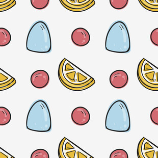 水果图案无缝背景