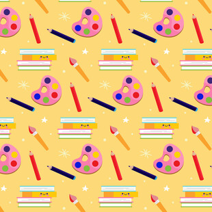 绘画工具图案背景图