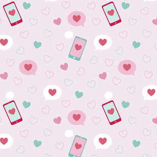 手机爱心图案背景图