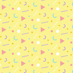 梦幻黄底几何图案背景