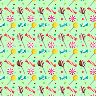 多彩糖果图案背景