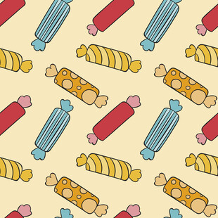 多彩糖果无缝图案背景