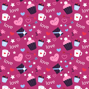 粉色爱心图案浪漫背景