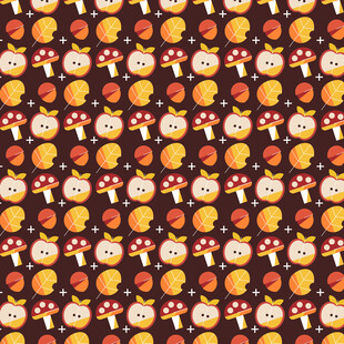 卡通图案无缝背景纹理