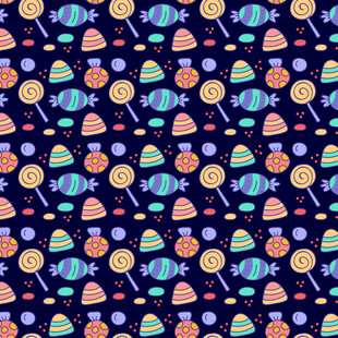 多彩糖果图案背景