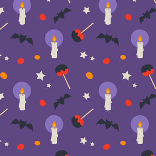 紫色万圣节图案背景