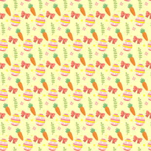 可爱胡萝卜花卉图案背景