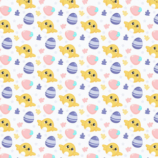 复活节主题可爱图案背景